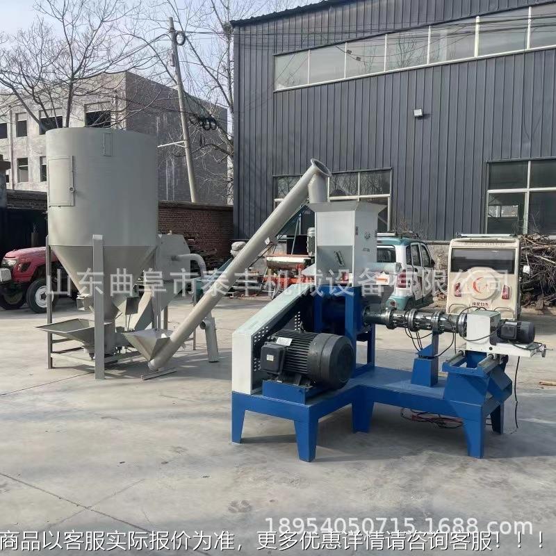 功能多家FUQ用220v狗粮猫粮制作机 宠物产饲料膨化机 机水漂浮鱼