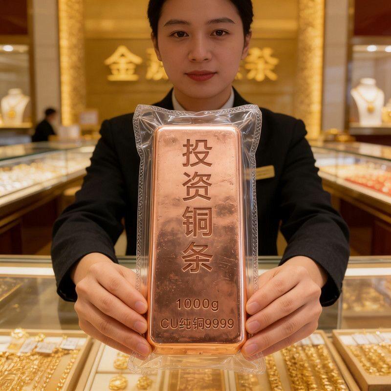 现货投资铜条1000g纯铜实心财富投资铜条紫铜铜块铜砖铜锭铜板