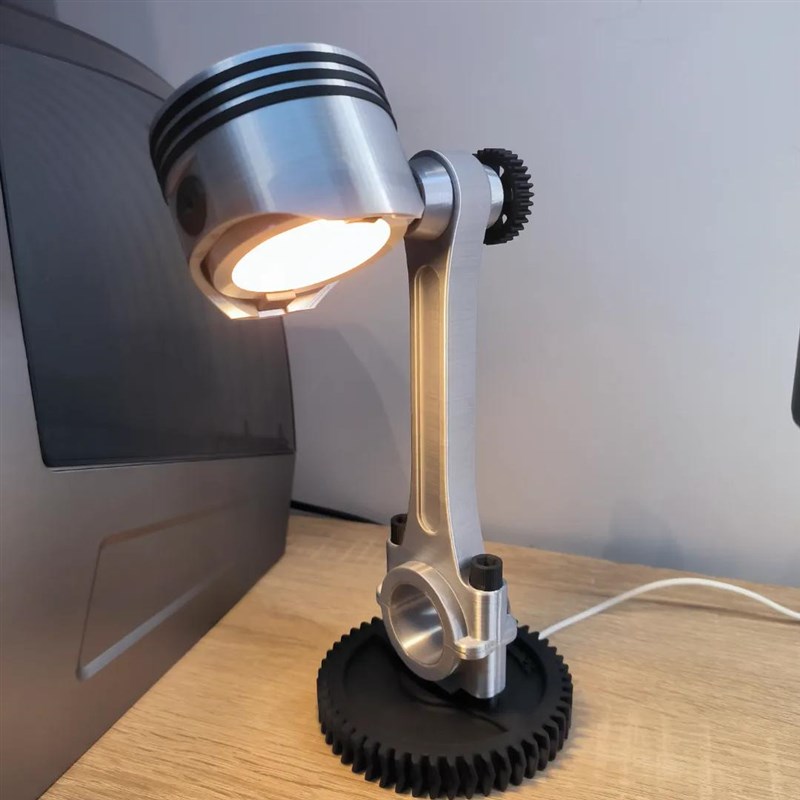 发动机活塞装饰台灯创意3D打印酒吧汽车摩托机车俱乐部装饰摆件