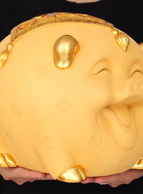 十二生肖金猪摆件 存钱罐招财可爱猪风水工艺品 2020年鼠年吉祥物