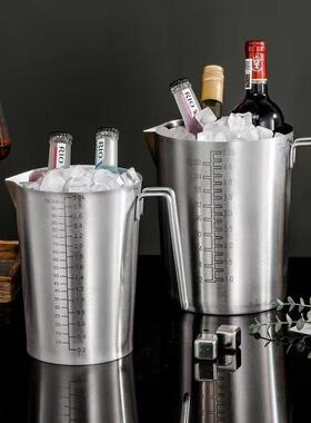 特大容量5000ml304不锈钢量杯带刻度杯3000ml耐高温实验计量杯