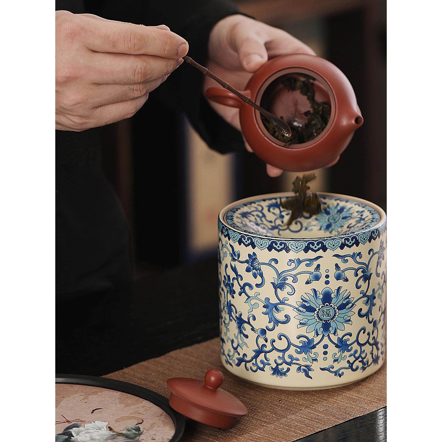 2025新款青花汝窑陶瓷茶渣桶茶渣缸烟灰缸水盂茶道收纳桶茶具配件,餐饮具,茶台废水/渣桶,淘宝优惠券,粉丝福利购,淘宝优惠卷