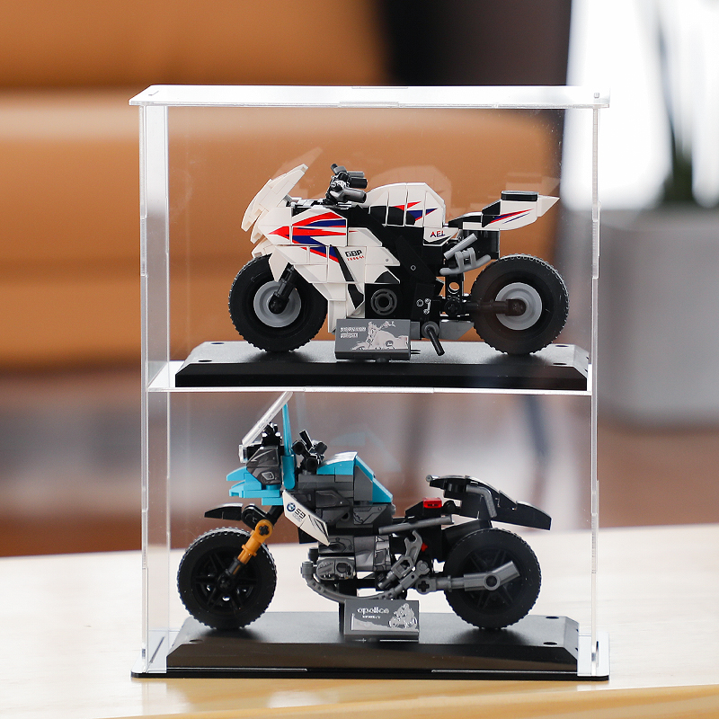 积木摩托车机车系列模型益智拼装玩具拼图男孩男生日礼物2024新款