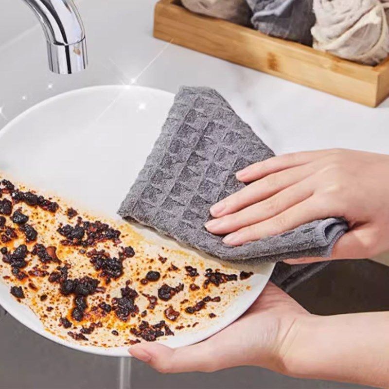 抹布厨房专用洗碗布不沾油不掉毛吸水家用地小学生宿舍擦玻璃神器