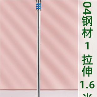 伸缩5米晾衣架室内单杆晾晒架窗户外钢管阳台防风凉衣杆家用
