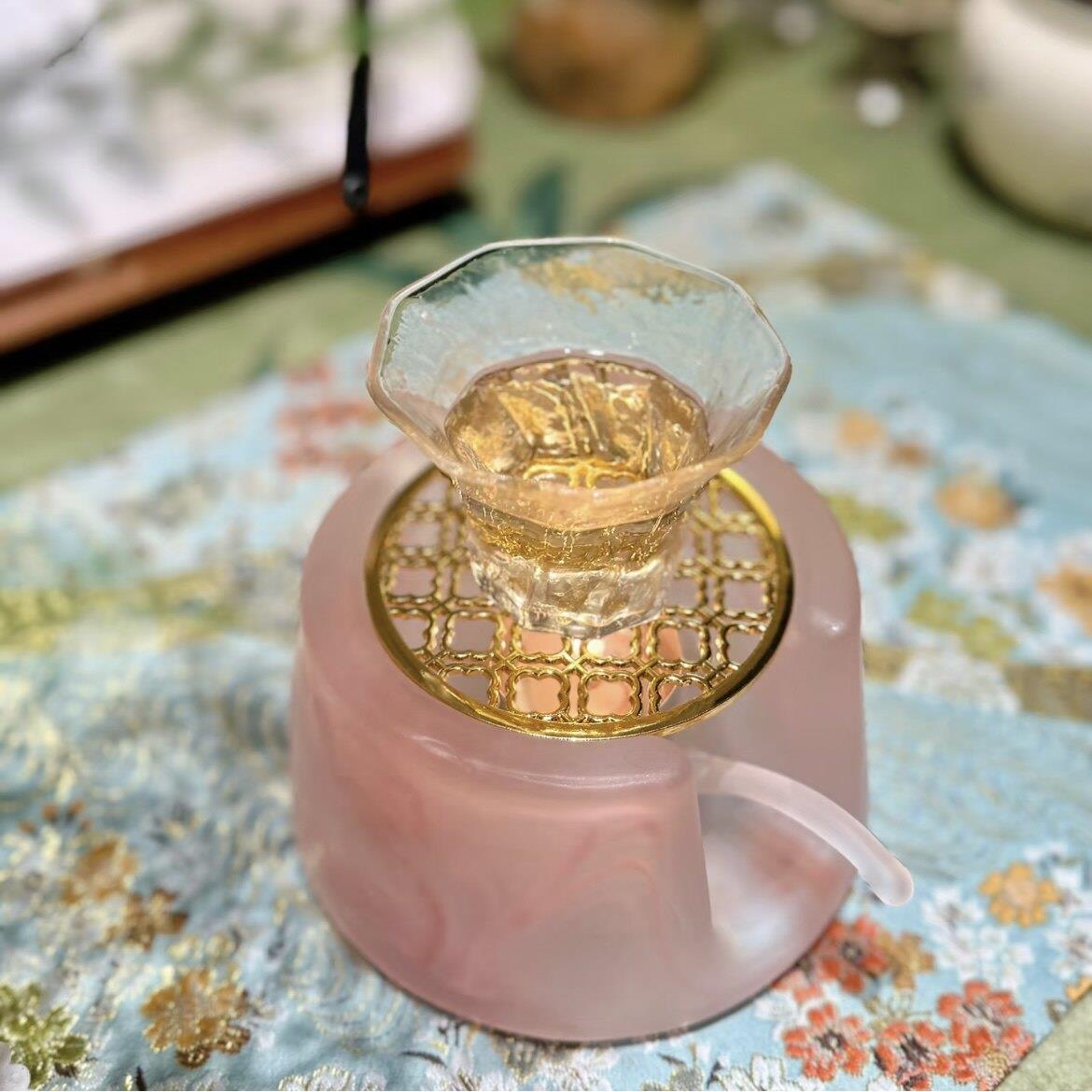 琉璃温茶器蜡烛煮茶暖茶炉围炉煮茶加热茶壶公道杯玻璃保温底座