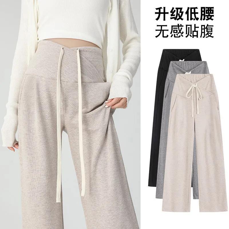 孕妇装春夏外穿生完可穿秋冬加绒保暖松紧带可调垂坠感潮搭阔腿裤