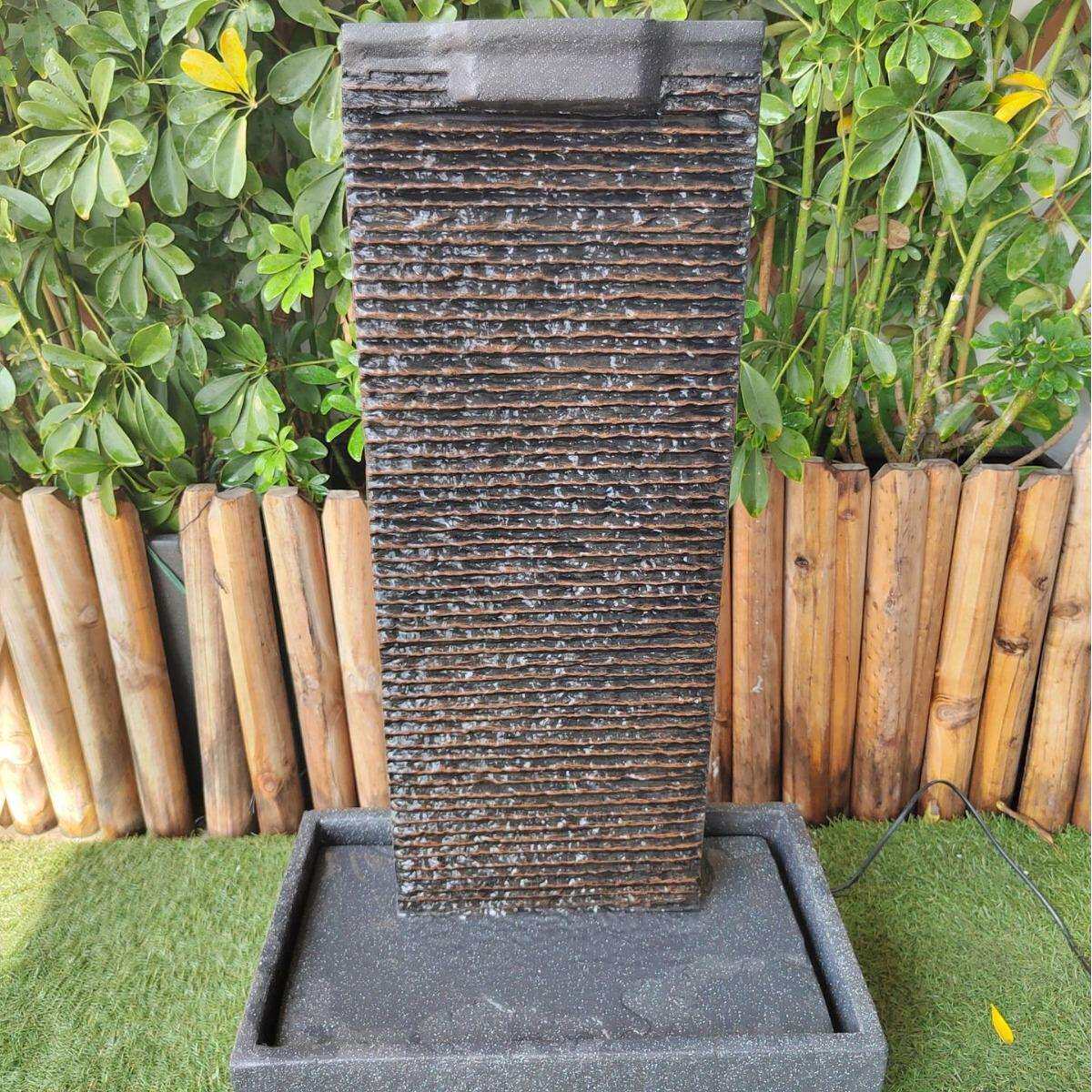仿板岩石头流水喷泉摆件客厅办公室别墅风装饰品-3