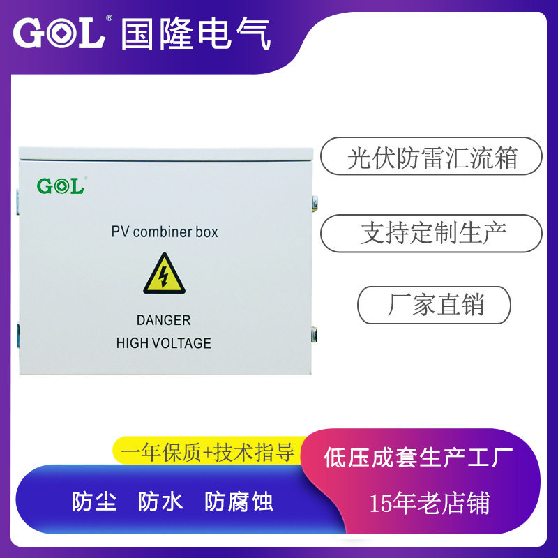 太阳能防雷汇流箱6进6出DC1000V主流断路器2P63A熔断器15A