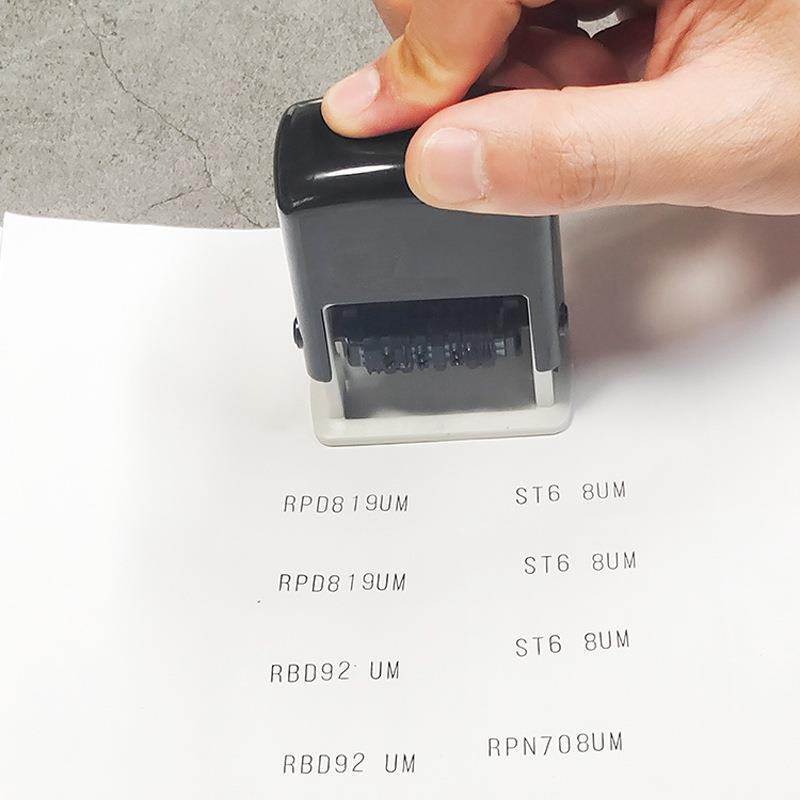 英文数字字母成品印章组合可调转轮滚动纸箱生产日期批号自动回墨