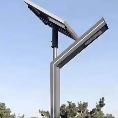 太阳能庭院灯户外铝型材景观灯3米7字灯花园别墅室外广