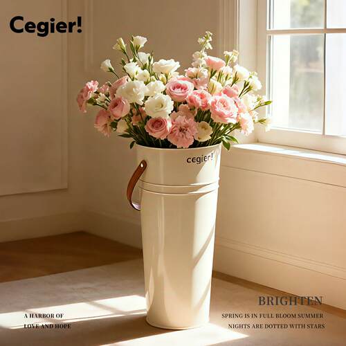 Cegier北欧风醒花桶家用泡鲜花束插花深水桶装饰花艺大花瓶 |咽揣