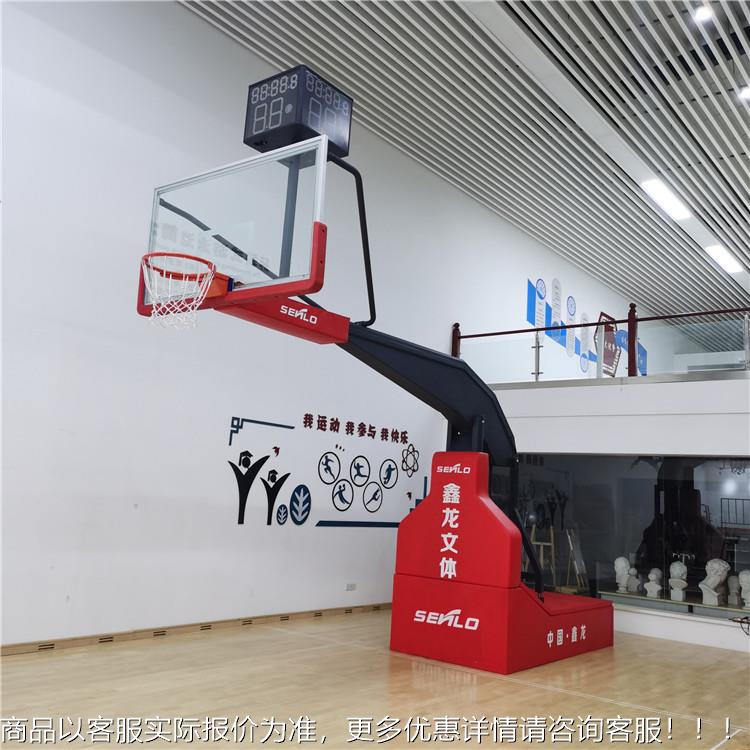 供应篮联质XLL-001B电动压篮球架动馆比赛篮运球架液 全包护套 支