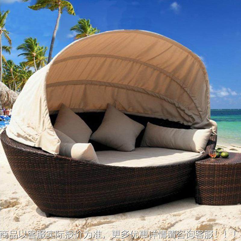 户外休975滩闲家具椅庭院藤泳池边海沙酒店会所躺床室外防水防晒,住宅家具,户外沙发,淘宝优惠券,粉丝福利购,淘宝优惠卷