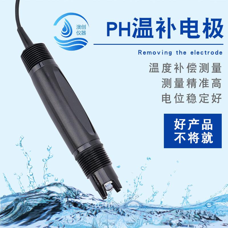 工业在线ph计电极探头耐强酸碱PH传感器ph计酸度计电极实时监测
