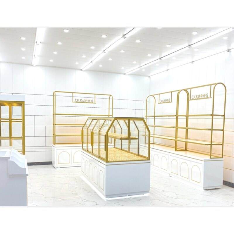 面包展示柜面包柜蛋糕店糕点中岛柜货架炒货柜模型烘焙房边柜展柜