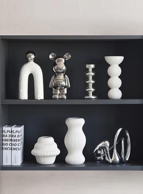 现代轻奢高级感抽象异形艺术陶瓷花瓶摆件客厅酒柜设计装饰品摆设