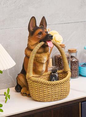 入口门钥匙储物装饰创意狗客厅咖啡桌零食杂物储物电视柜装饰