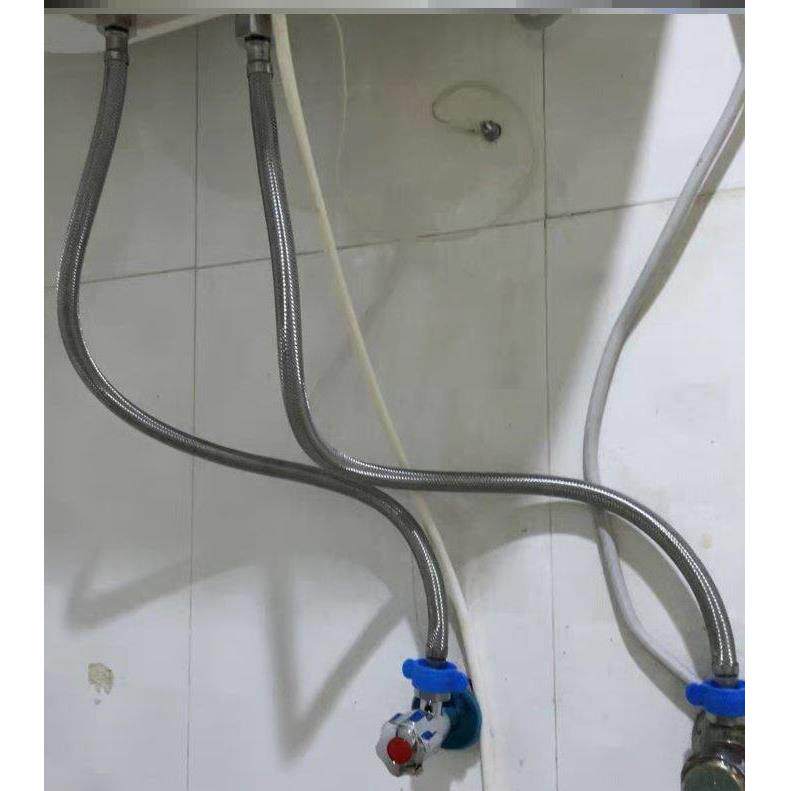 304不锈钢编织管4四分加长防爆高压温热水器龙头马桶冷热进水软管