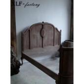 1930年代法式 床实木雕花覆古做旧中古家俱主卧双人1.5米1.8米民宿