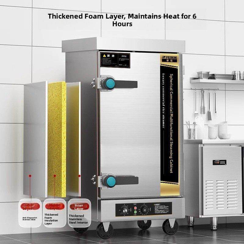 半球蒸饭柜商用电蒸箱食堂大小型燃气蒸饭车蒸米饭包子蒸柜电蒸炉