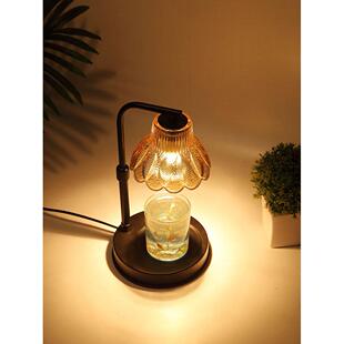 玻璃香薰灯融蜡灯蜡烛暖灯可调光融烛台灯卧室香薰炉融烛灯氛围