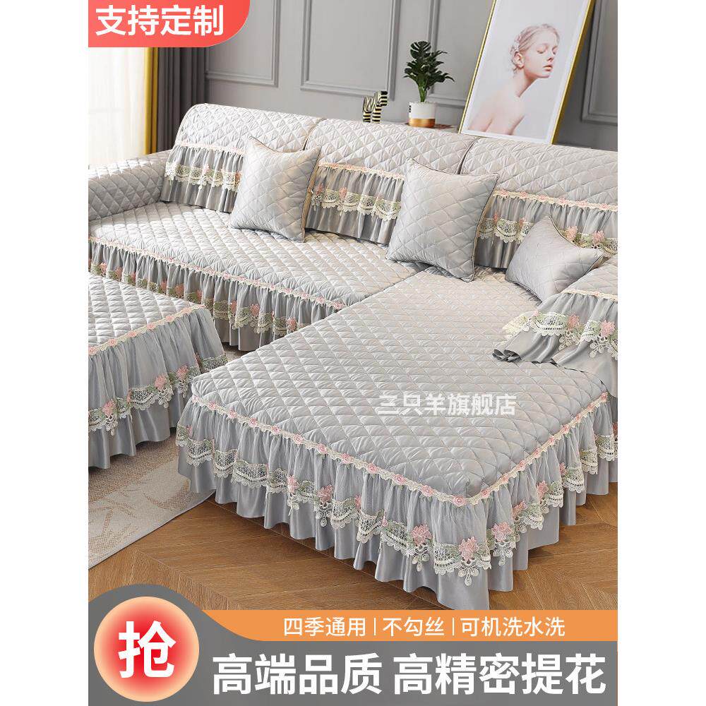 沙发垫四季通用2025新款L型三座贵妃盖布皮沙发套罩全包坐垫茶几