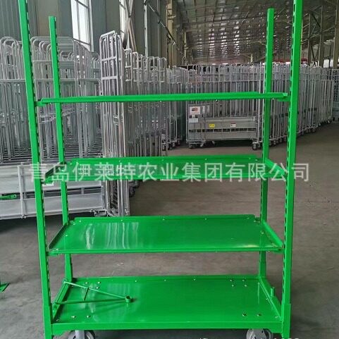 厂家直销基地周转车,商场展示架,蔬菜花卉育苗带脚轮周转车
