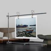 简约现代桌面照片架创意艺术照片架光轴diy相框相片夹日历展示架