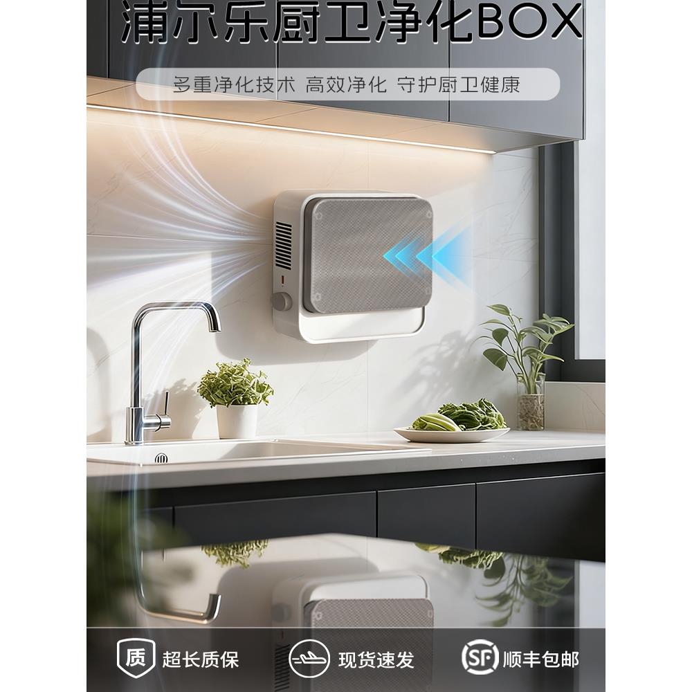 浦尔乐厨卫空气净化器消毒机家用厨房卫生间吸烟除味杀菌空气净化