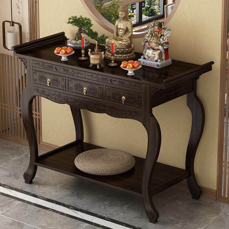 供桌家用香案佛龛新中式立柜财神爷柜菩萨观音佛台关公农村香火桌