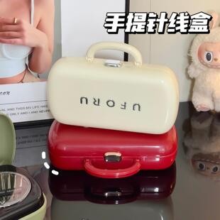 双层针线 线盒多功能带盖子防尘针线 线盒手提可携式收纳分格大容