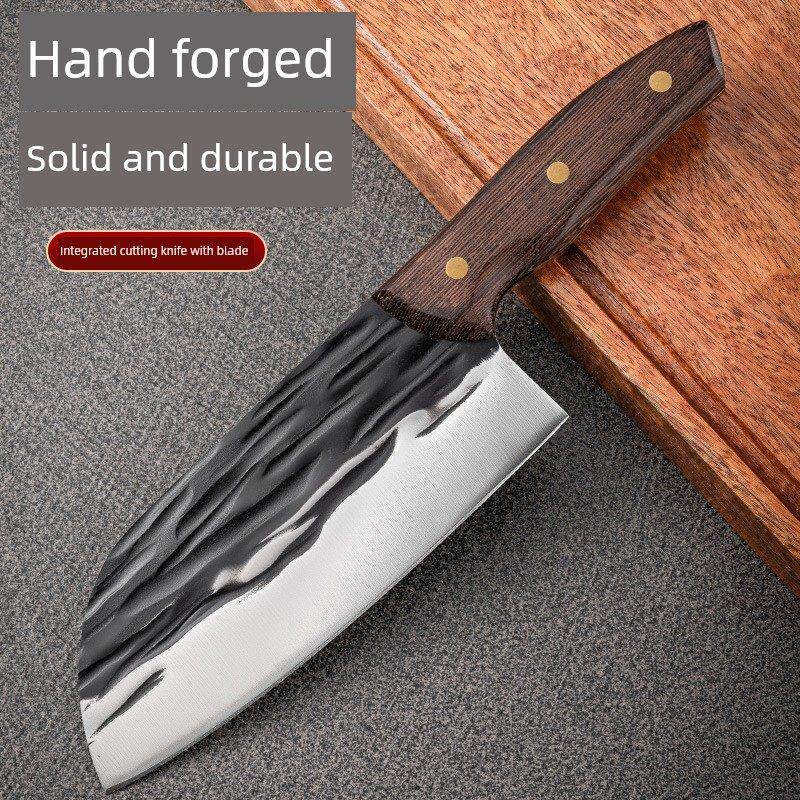 网红菜刀不锈钢手锻花纹阳江斩两用刀小巧锐利的鸡鸭菜刀