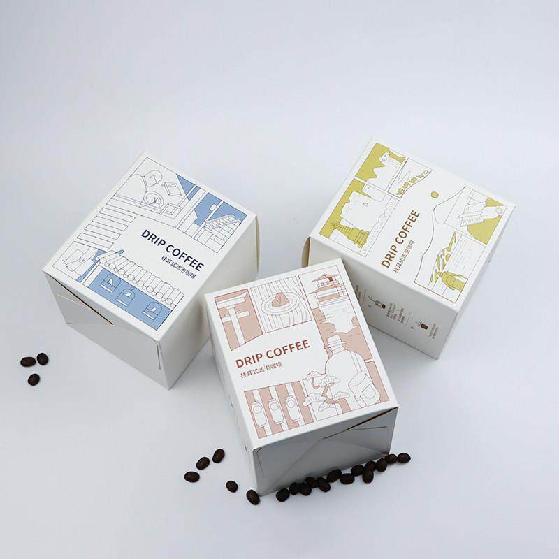 挂耳咖啡包装盒 牛皮纸10包入食品级 可客制彩色纸盒
