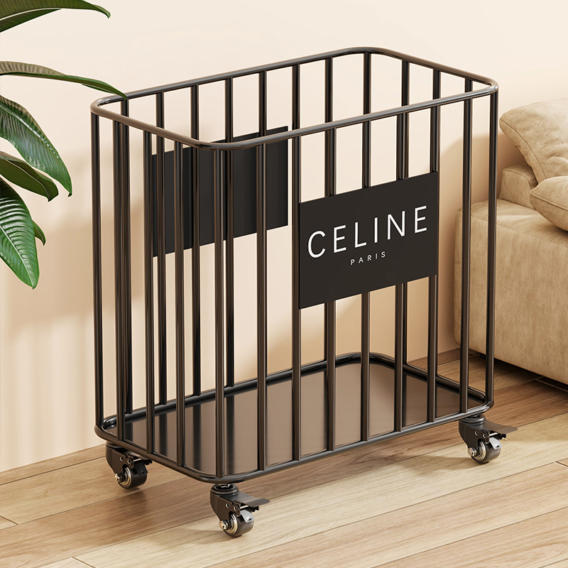 瑜伽垫收纳家用可移动羽毛球拍泡沫轴夹缝置物架子健身器材收纳筐