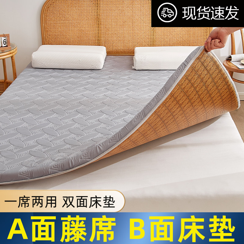 床垫软垫家用榻榻米海绵r垫子凉席学生宿舍单人春夏两用可折叠薄