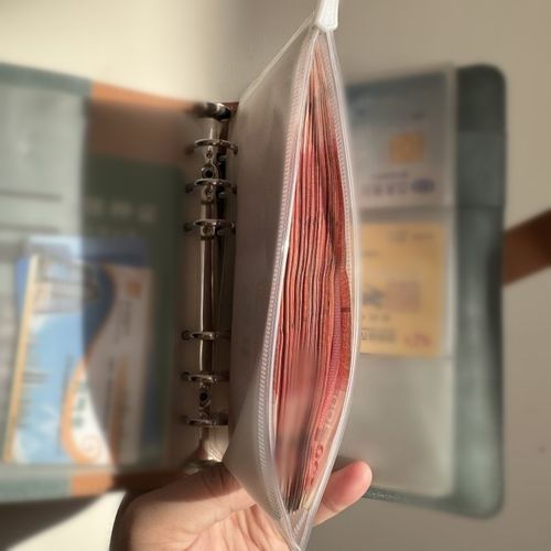 外币收纳本存钱本收纳袋活页现金存放袋子能装钱的本子可放钱成