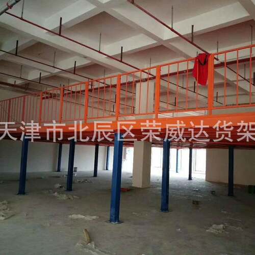 仓库大跨度搭建仓储工厂钢结构组合阁楼式货架平台槽钢阁楼工字钢