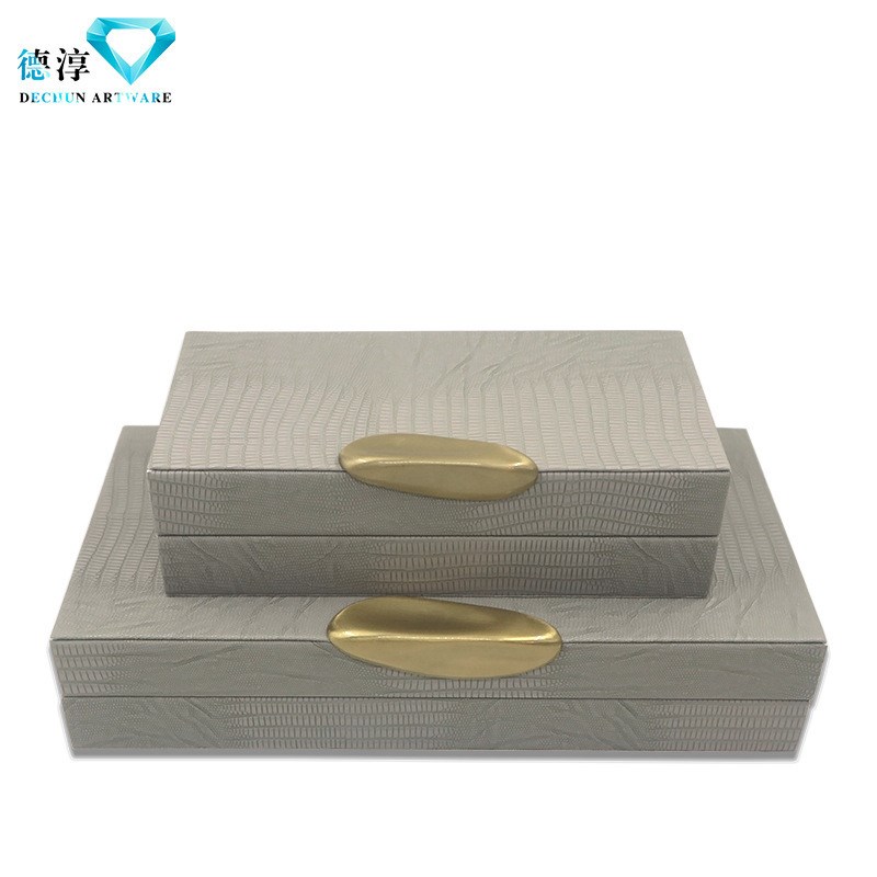 新中式收纳首饰盒工艺品橱窗储物盒样板K房售楼部客厅软装饰品摆