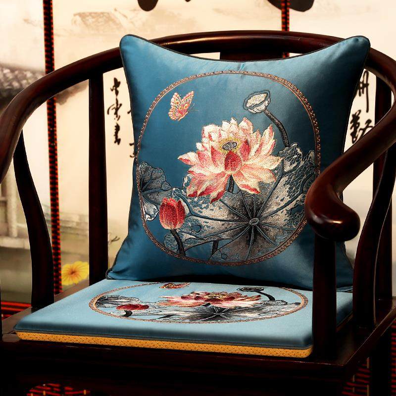 红木沙发坐垫新中式?椅垫实木餐椅太师椅圈椅海绵垫茶桌椅凳屁垫