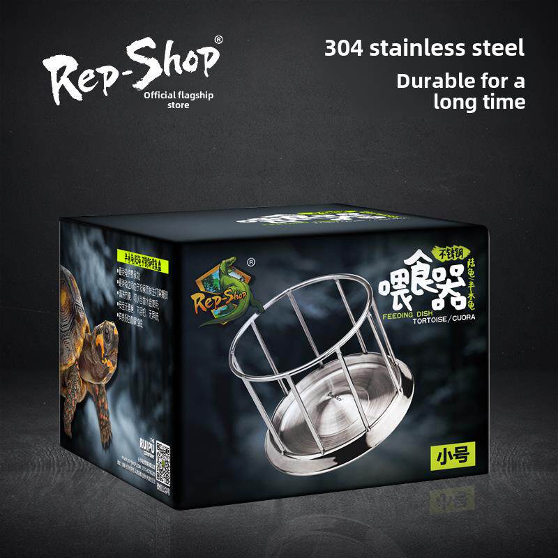 304不锈钢半水龟陆龟喂食器乌龟食盆水盘爬虫爬宠黄缘食台饲养箱