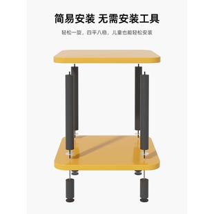 沙发边几家用简易小桌子客厅小茶几卧室床头置物架宿舍双层小方桌