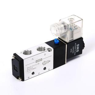 亚德客电磁气动阀4v210一08220v控制器气阀换向阀电子阀线圈螺纹