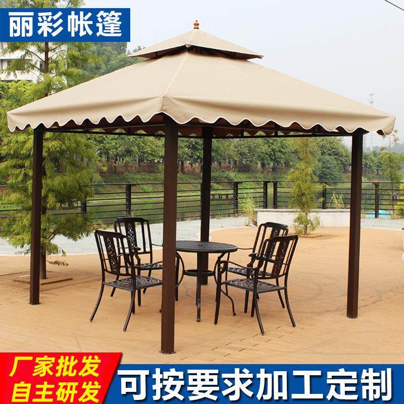 户外四柱亭交通路口防晒遮阳凉亭四角亭广告帐篷活动遮阳广告凉亭