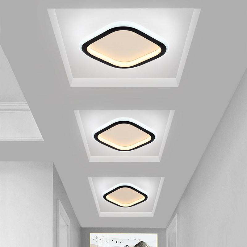 过道灯走廊灯创意玄关灯t简约现代门厅灯阳台灯明装筒灯暗装射灯