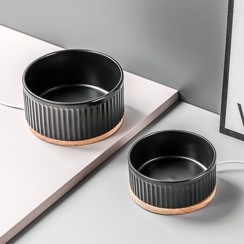 冬天恒温猫碗猫咪恒温饮水机陶瓷水碗狗狗温水器宠物水碗加热猫碗