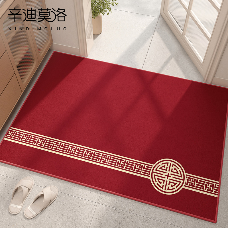 地垫入户门垫进门门口脚垫门外耐脏防滑垫红色喜庆玄关进户地毯