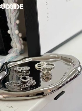 云朵盘香薰蜡烛托盘首饰盘饰品展C示盘陶瓷盘摆件装饰 钥匙收纳盘