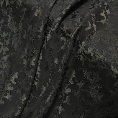 花飞蝶舞 真丝提花香云纱布料 传统手工莨绸丝绸面料 撞色双面用