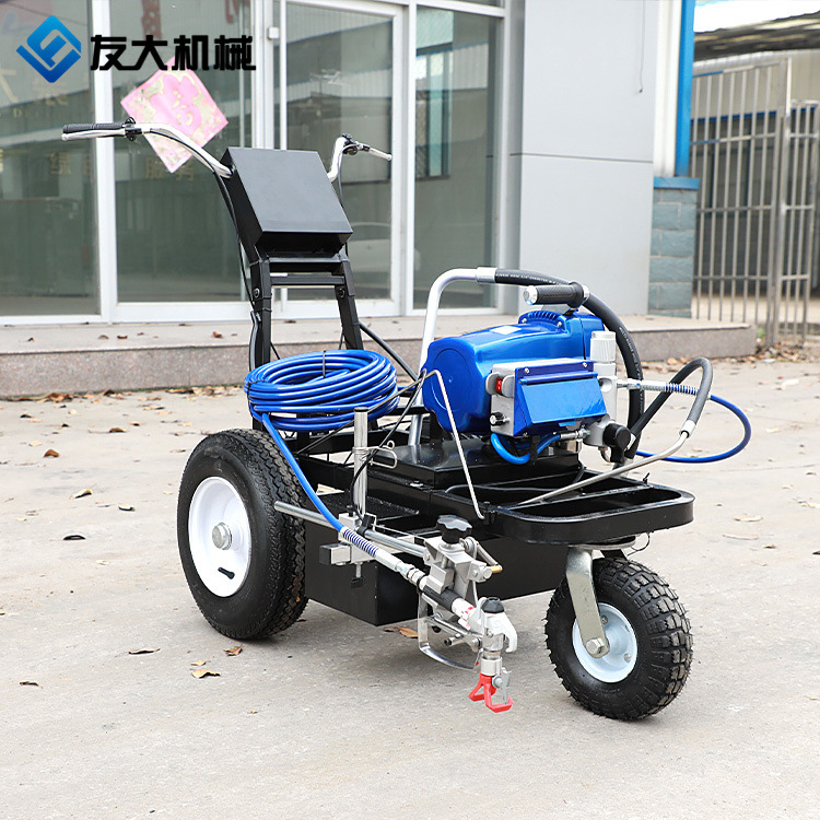 柱塞电动冷喷划线机自动道路车位画线标线机小型手推冷喷划线机